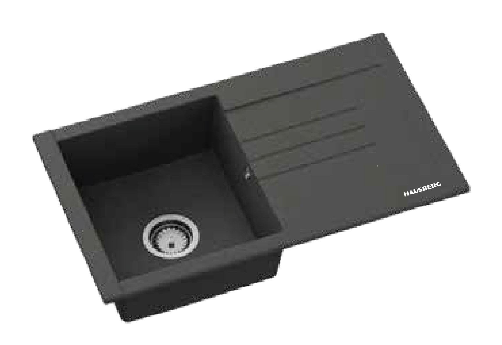 RECTANGULAR GRANITE SINK WITH DRAINER